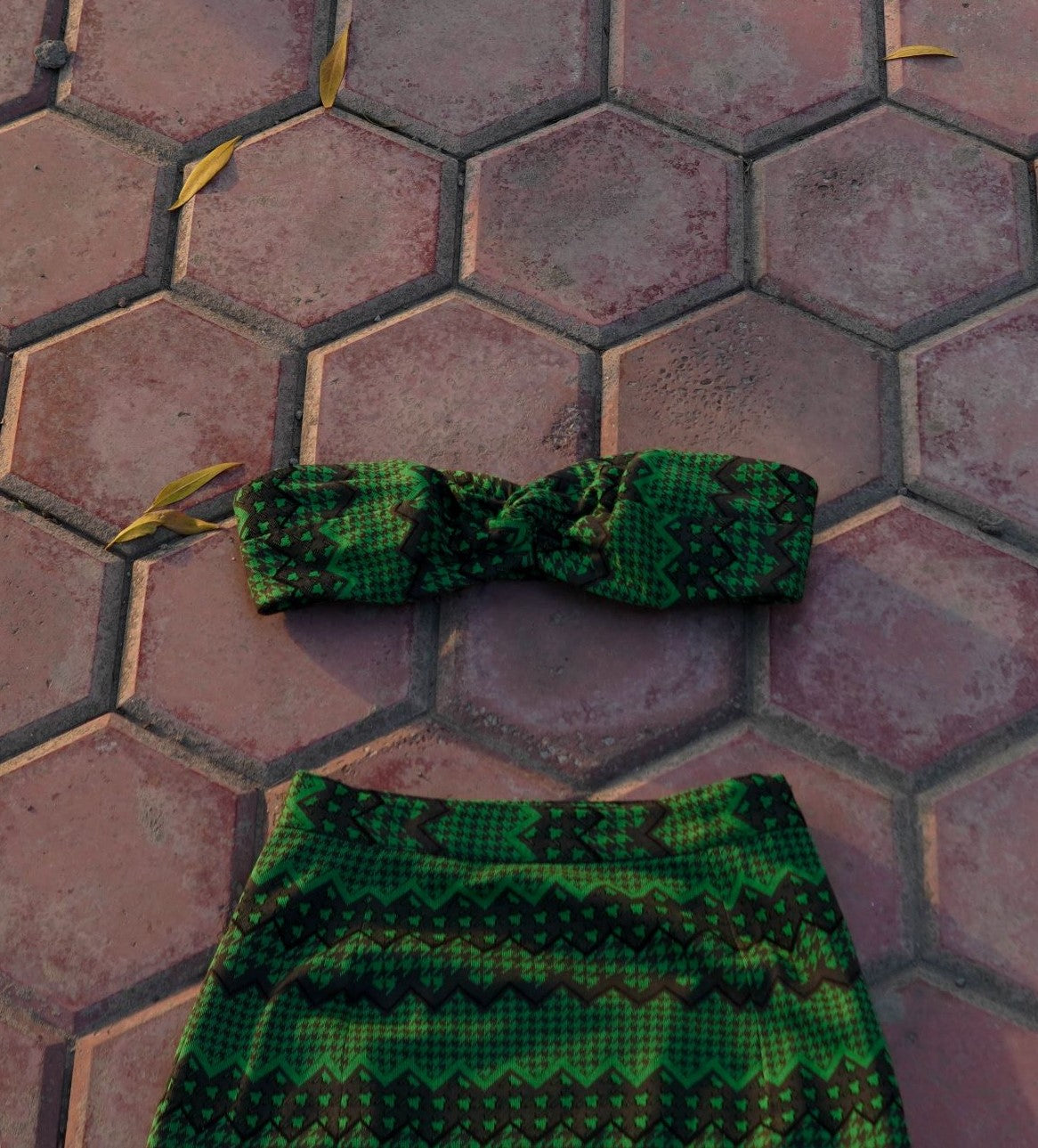 GreenHouse set, Skirt, Bandeau, Laced Dress, top