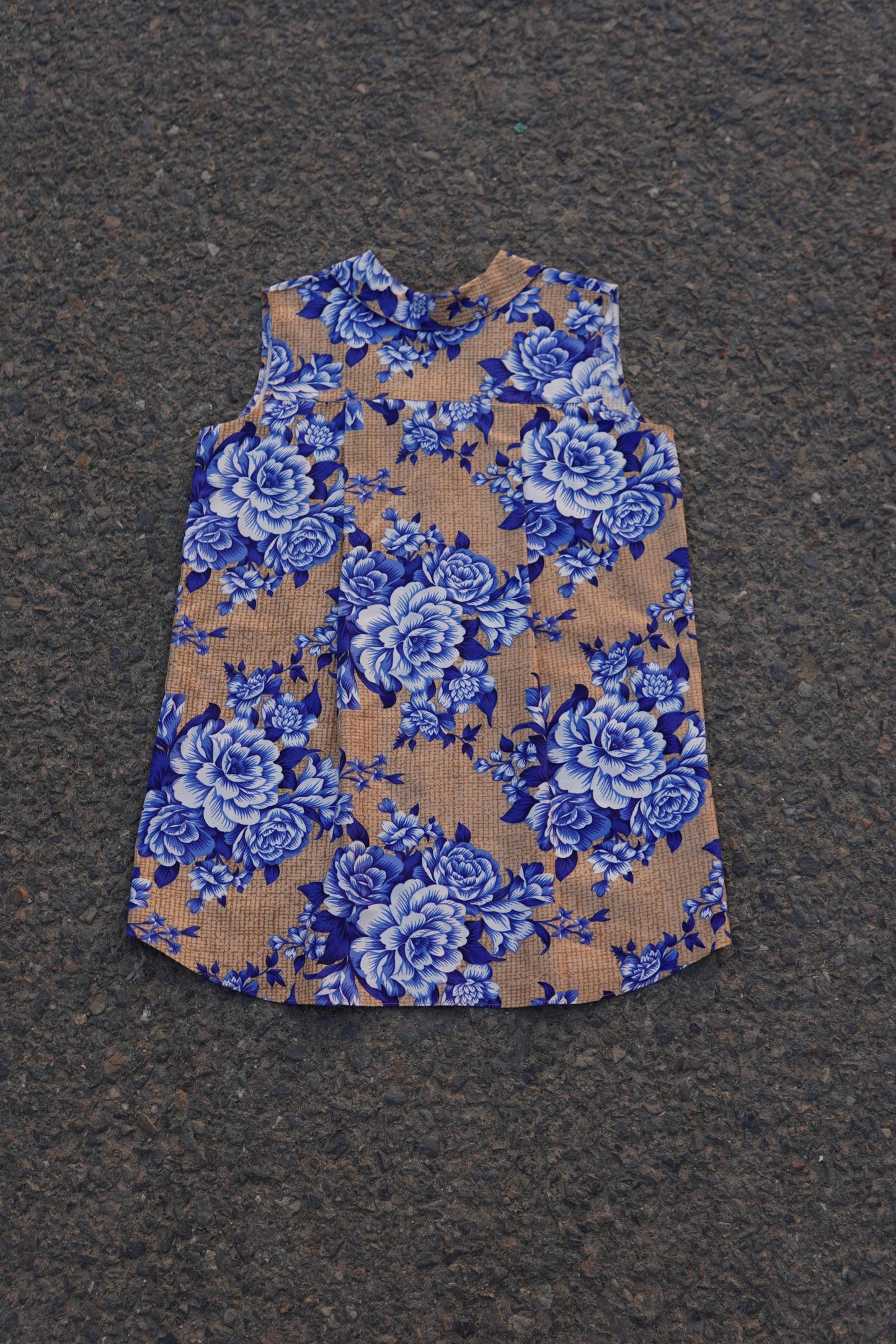 Sleeveless top, Flower top, Pure Cotton
