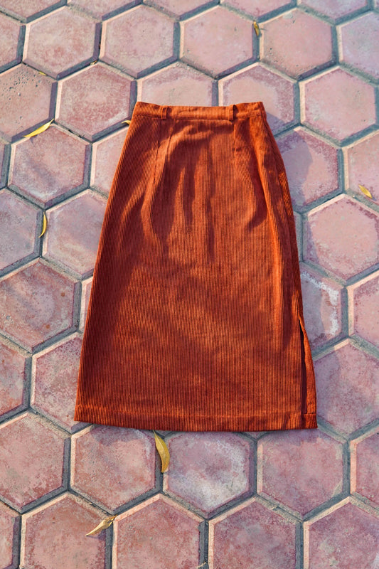 Skirt, Velvet Skirt, Side Zipper Skirt,